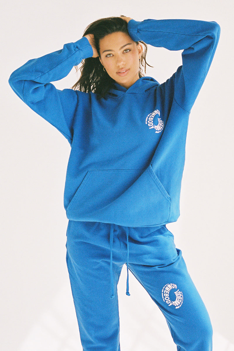 ROYAL BLUE PUFF PRINT SWEATPANTS