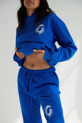 ROYAL BLUE PUFF PRINT SWEATPANTS